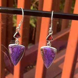 BOUTIQUE LAGUNA LACE AGATE 925 SILVER EARRINGS